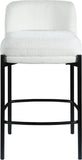 Burton Stool Set of 2 - Stylish Chenille Fabric Bar Seating with Durable Metal Frame for Modern Homes