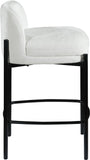 Burton Stool Set of 2 - Stylish Chenille Fabric Bar Seating with Durable Metal Frame for Modern Homes