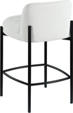Burton Stool Set of 2 - Stylish Chenille Fabric Bar Seating with Durable Metal Frame for Modern Homes