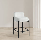 Burton Stool Set of 2 - Stylish Chenille Fabric Bar Seating with Durable Metal Frame for Modern Homes