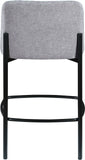Burton Stool Set of 2 - Stylish Chenille Fabric Bar Seating with Durable Metal Frame for Modern Homes