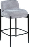 Burton Stool Set of 2 - Stylish Chenille Fabric Bar Seating with Durable Metal Frame for Modern Homes