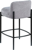 Burton Stool Set of 2 - Stylish Chenille Fabric Bar Seating with Durable Metal Frame for Modern Homes
