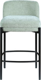Burton Stool Set of 2 - Stylish Chenille Fabric Bar Seating with Durable Metal Frame for Modern Homes