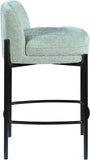 Burton Stool Set of 2 - Stylish Chenille Fabric Bar Seating with Durable Metal Frame for Modern Homes