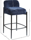 Burton Stool Set of 2 - Stylish Chenille Fabric Bar Seating with Durable Metal Frame for Modern Homes