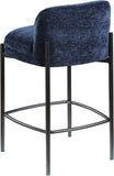 Burton Stool Set of 2 - Stylish Chenille Fabric Bar Seating with Durable Metal Frame for Modern Homes
