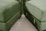DESEO 92" Loveseat with 2 Ottomans