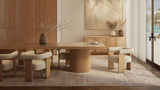 Belinda 96" - 144" Solid Wood And Oak Veneer Extendable Dining Table