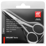 ZWILLING Nose and Ear Hair Scissors (straight cutting edge, rounded tip for safe cutting, ergonomic shape), Premium, 4 inch