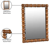 Aubrey Mirror - Elegant Mid-Century Wall Mirror in Solid Acacia Wood Frame for Timeless Style