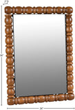 Aubrey Mirror - Elegant Mid-Century Wall Mirror in Solid Acacia Wood Frame for Timeless Style