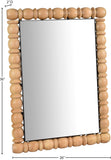 Aubrey Mirror - Elegant Mid-Century Wall Mirror in Solid Acacia Wood Frame for Timeless Style