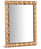 Aubrey Mirror - Elegant Mid-Century Wall Mirror in Solid Acacia Wood Frame for Timeless Style