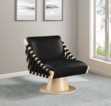 Millwin Vegan Leather Upholstered Swivel Accent Chair