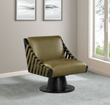 Millwin Vegan Leather Upholstered Swivel Accent Chair