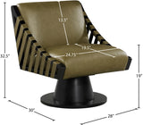 Millwin Vegan Leather Upholstered Swivel Accent Chair