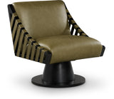 Millwin Vegan Leather Upholstered Swivel Accent Chair
