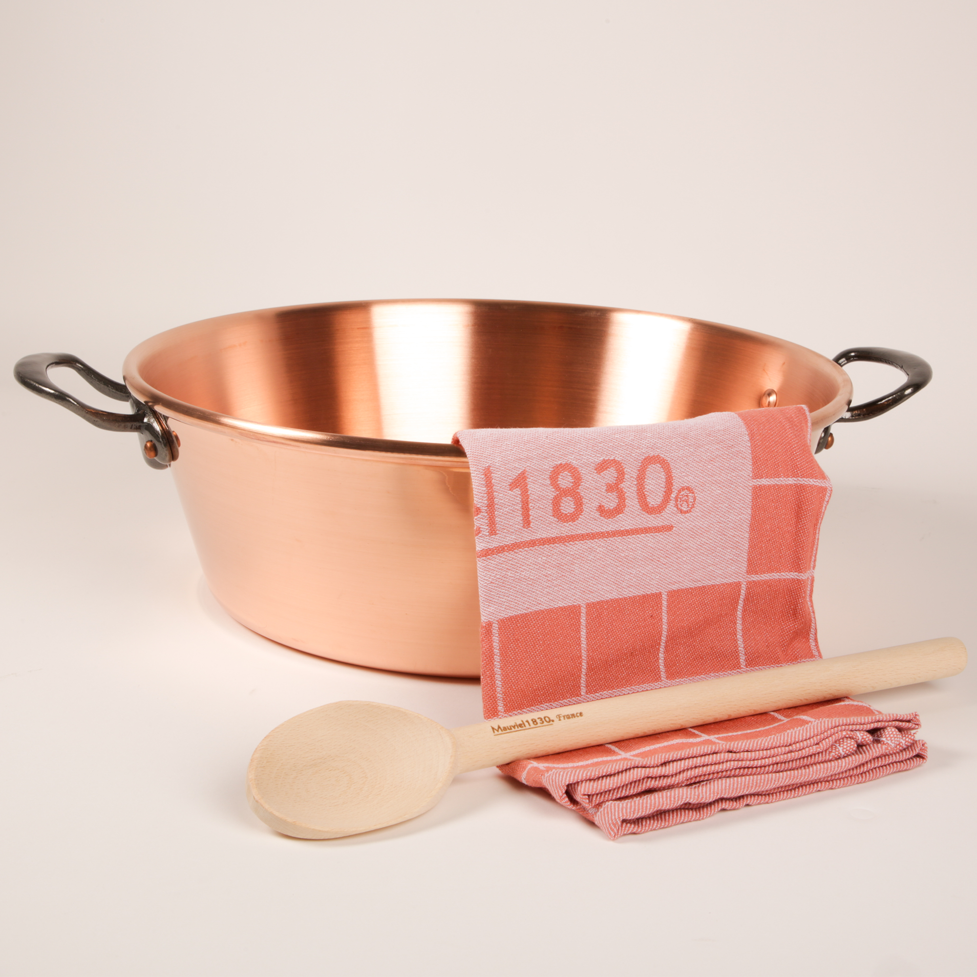 Mauviel M'PASSION Copper Jam Pan Set With Cast Iron Handles, 9.45-Qt