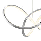Knotted LED Dimmable Chandelier // Chrome