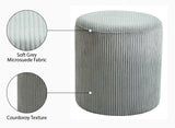 Roy Versatile Microsuede Ottoman Stool - Stylish Compact Seating for Small Spaces and Cozy Décor
