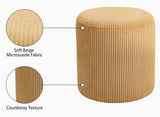Roy Versatile Microsuede Ottoman Stool - Stylish Compact Seating for Small Spaces and Cozy Décor