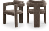 Brenda Chenille Fabric Upholstered Dining Chair (Set of 2)