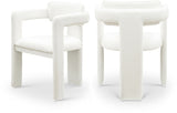 Brenda Chenille Fabric Upholstered Dining Chair (Set of 2)