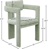 Brenda Chenille Fabric Upholstered Dining Chair (Set of 2)