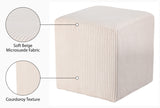Roy Microsuede Fabric Ottoman - Stylish Compact Stool for Small Spaces with Cozy Comfort and Durability