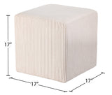 Roy Microsuede Fabric Ottoman - Stylish Compact Stool for Small Spaces with Cozy Comfort and Durability