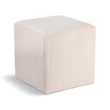 Roy Microsuede Fabric Ottoman - Stylish Compact Stool for Small Spaces with Cozy Comfort and Durability