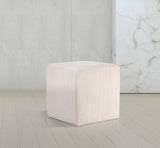 Roy Microsuede Fabric Ottoman - Stylish Compact Stool for Small Spaces with Cozy Comfort and Durability
