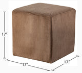 Roy Microsuede Fabric Ottoman - Stylish Compact Stool for Small Spaces with Cozy Comfort and Durability