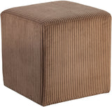 Roy Microsuede Fabric Ottoman - Stylish Compact Stool for Small Spaces with Cozy Comfort and Durability
