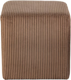 Roy Microsuede Fabric Ottoman - Stylish Compact Stool for Small Spaces with Cozy Comfort and Durability