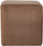 Roy Microsuede Fabric Ottoman - Stylish Compact Stool for Small Spaces with Cozy Comfort and Durability