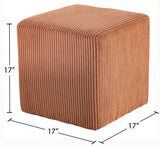 Roy Microsuede Fabric Ottoman - Stylish Compact Stool for Small Spaces with Cozy Comfort and Durability