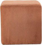 Roy Microsuede Fabric Ottoman - Stylish Compact Stool for Small Spaces with Cozy Comfort and Durability