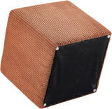 Roy Microsuede Fabric Ottoman - Stylish Compact Stool for Small Spaces with Cozy Comfort and Durability