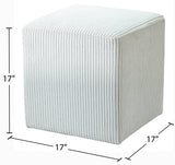 Roy Microsuede Fabric Ottoman - Stylish Compact Stool for Small Spaces with Cozy Comfort and Durability