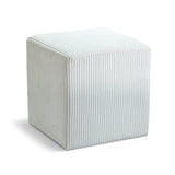 Roy Microsuede Fabric Ottoman - Stylish Compact Stool for Small Spaces with Cozy Comfort and Durability