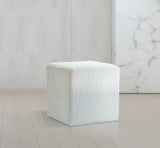 Roy Microsuede Fabric Ottoman - Stylish Compact Stool for Small Spaces with Cozy Comfort and Durability