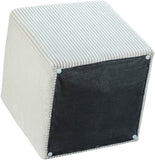 Roy Microsuede Fabric Ottoman - Stylish Compact Stool for Small Spaces with Cozy Comfort and Durability