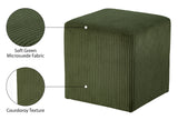 Roy Microsuede Fabric Ottoman - Stylish Compact Stool for Small Spaces with Cozy Comfort and Durability