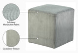 Roy Microsuede Fabric Ottoman - Stylish Compact Stool for Small Spaces with Cozy Comfort and Durability