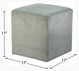 Roy Microsuede Fabric Ottoman - Stylish Compact Stool for Small Spaces with Cozy Comfort and Durability