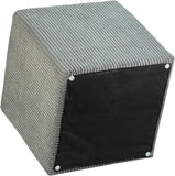 Roy Microsuede Fabric Ottoman - Stylish Compact Stool for Small Spaces with Cozy Comfort and Durability