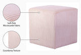 Roy Microsuede Fabric Ottoman - Stylish Compact Stool for Small Spaces with Cozy Comfort and Durability