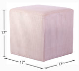 Roy Microsuede Fabric Ottoman - Stylish Compact Stool for Small Spaces with Cozy Comfort and Durability